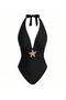 Women's Swimsuit with Gathering Accessories, Pareo Set of 2 with Accessories, Stylish and Slimming Effect - 2