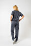 Modal Fabric Plain Bottom Top Smoked Set - 2