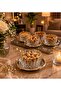 Snack Set for 6 People Golden Style Snack Set Great Product Stylish Design