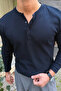 Long Sleeve Buttoned T-Shirt - 3