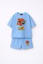 Super Bear Adventure Super Bear Printed Oversize 100% Cotton T-Shirt Shorts 2-Piece Children's Set - 2