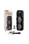 مكبر صوت Sing-e ZQS2801 بقوة 30W: مضخم مزدوج 8 بوصة، إضاءة RGB، بلوتوث 5.0، ميكروفون وريموت أسود