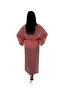 Plus Size Long Sleeve Tulle Women's Kaftan Pareo with Waist Tie - 3