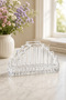 Glass Napkin Holder Crystal Look Transparent Desktop Napkin Holder 13X9 cm - 3
