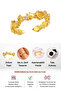 Women's Adjustable Gold Color Ring with Sea Shell, Dog and Star Figures - 4