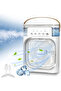 Air Cooler Fan,3 Wind Speeds,600ml Air Humidifier with 7sLED Night Light,Ice Air Cooler Fan,5 Sprays
