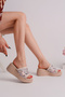 Kcl-D20 Filled Sole Metal Detailed Slippers - 4