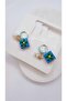 Flower Figure Charm Detailed Earrings