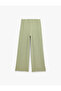 Flat Wide-Legged Pants with Belted Waist and Pockets - 4