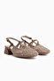 Rossi Mink Knitted Detailed Women's Heeled Sandals - 3