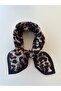 Black Beige Leopard Pattern Scarf Bandana Women's Clothing Accessory - 2