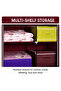 Portable Storage Wardrobe with Hanging Rod & Shelves Fabric Cloth Almirah with Steel Frame Dust & Moisture Resistant - 6