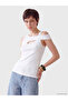 Trendlucky Asymmetrical Collar Window Detail Blouse with Difference in Color