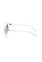 Polarized Sunglasses Clear Crystal Frame Blue Mirror Lens 51.4mm - P494BL9PV - 7