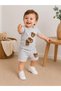 Summer Teddy Bear Suzy Embroidered 100% Cotton Baby Boy Short Sleeve Shorts Top and Bottom Set of 2 - 2
