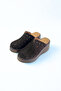 Brown Suede Genuine Leather Wedge Heel Slippers Of1720 - 3