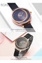 Women's Mesh Strap Quartz Watch Round Dial Color Block Texture Waterproof Elegant Analog Wristwatch Gift for Women - 4