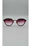 Unisex Oval Frame Burgundy Sunglasses - 5