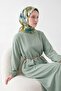 وشاح ناعم بألوان مائية باللون الأخضر اللامع 90x90
