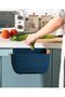 Hanging Folding Mini Trash Can for Kitchen Cabinet Door, Small Collapsible Garbage Bin Under Sink, Wall Mounted Waste Bin for Car, Bedroom, Bathroom (3L, White)