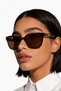 Alya Unisex Women Men Square Rectangle Daily Gold Retro Uv400 Stylish Classic Bone Sunglasses - 2