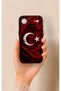 iPhone 17 Air Compatible Wolf Turkish Flag Patterned Silicone Case