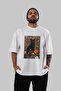 For the Sake of Cats 80 Front Cat Printed White Oversize T-Shirt 100% Cotton Unisex Cat Lover Premium Design - 6