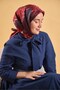 وشاح تويل إيبك بلوم باللون الأحمر الداكن 90x90 - 5