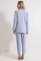 Women's Plus Size Jacket Lapel Long Sleeve Woven Blazer Pants Set High Waist Daily Casual Modern - 5