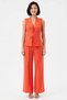Women's Plus Size Sleeveless High-Neck Woven Blouse Pants Set 100% Cotton Long Length Daily Casual Stylish - 4