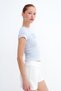 Women's Slim Fit Crop T-Shirt 100% Cotton Stylish Combination - 3