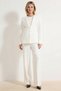 Women's Plus Size Shirt Collar Long Sleeve Woven Jacket Pants Set Fitted Cut Casual Comfortable - 4