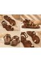 Edessa Gold Ring Detailed Women's Black Flip-Flop Sandals - Soft Flat Sole for Daily Comfort - 5