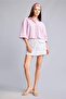 100% Cotton Elastic Waist Short Leg Poplin White Shorts G9507Ax26Hs - 3