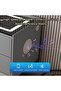 Smart Nightstand with Fingerprint Lock, Wireless Charging, Bluetooth Speaker & LED Light, 2 Drawers Bedside Table, Gray/White/Dark gray - 4