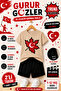 Turkish Flag Printed Kids Set – T-Shirt & Shorts 2-Piece Combination |   Trendy Summer Set for Ages 1-12