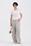 Women's slim fit t-shirt with front embroidery and handwork detailed design - 2