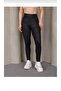 Black Women's Geometry Patterned Diving Fabric Leggings – High Waist, Tummy Control - 2