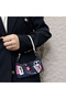 iPhone 16 Compatible Denim Patterned Textured Strap Bag Design Phone Case - Aesthetic Handbag Case - 3