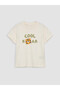 Ecru Tiger Printed Baby Boy T-Shirt and Shorts Set - 2