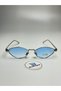 Cartyy V7B |   Sunglasses Blue Glass Gold Handle Colored 55 Ekartman - 3