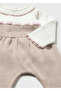 Baby Girl Knitted Booties Top and Bottom Set 1594 - 3