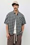 Boxy Fit Plaid Short Sleeve Shirt Nefti