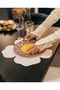 4-Piece White Flora Linen Placemat Set Supla |   Stain Resistant |   Modern Table Decor - 2