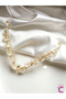 Elegant and Stylish Transparent Gold Pearl Banana Hair Clip 10cm - Practical Non-Slip Hair Bun Clip - 4
