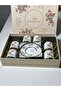 Tatum Floral Gold 6-Person Turkish Coffee Cup Set - 6