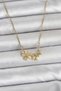 316L Steel Chain Gold Color Flower and Butterfly Model Women's Necklace