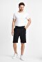 Men's Black-Anthracite Regular Fit Comfortable Cut 2-Piece Shorts with Side Pockets and Elastic Waist - 4