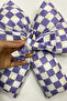 Digital Printing Checkered Bow Oven Ornament Decorative Filled Soft Handmade - 4