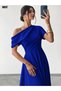 Women's Off-The-Shoulder Short Sleeve Long Janjan Crepe Dress - 3